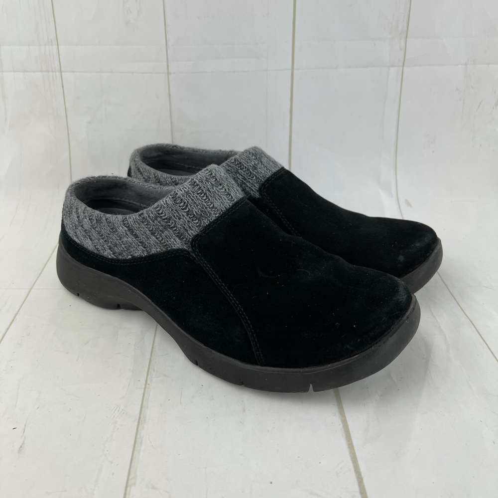 Dansko Black Suede Clogs Size 40 USA 9.5-10